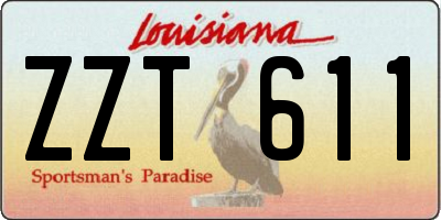 LA license plate ZZT611