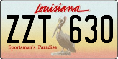 LA license plate ZZT630