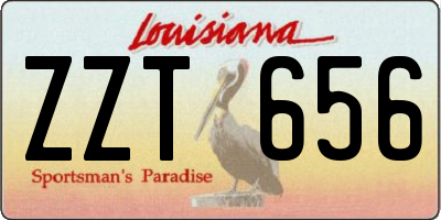 LA license plate ZZT656