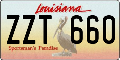 LA license plate ZZT660