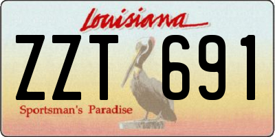 LA license plate ZZT691