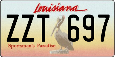 LA license plate ZZT697