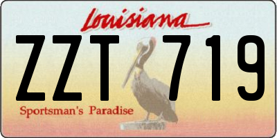 LA license plate ZZT719