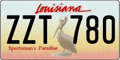 LA license plate ZZT780