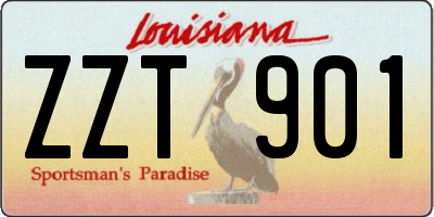 LA license plate ZZT901