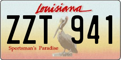 LA license plate ZZT941