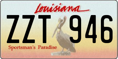 LA license plate ZZT946