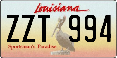 LA license plate ZZT994