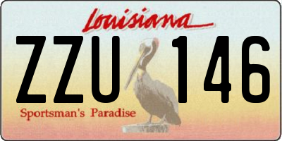 LA license plate ZZU146