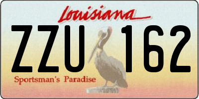 LA license plate ZZU162