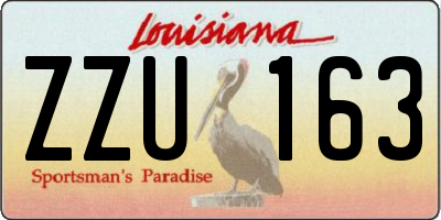 LA license plate ZZU163