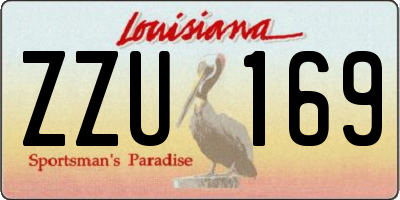 LA license plate ZZU169
