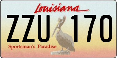 LA license plate ZZU170