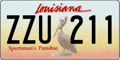 LA license plate ZZU211