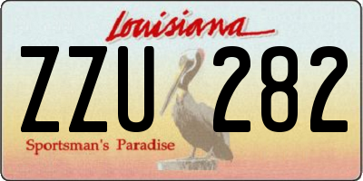 LA license plate ZZU282