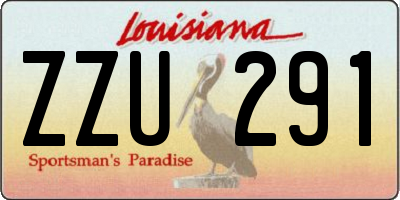 LA license plate ZZU291