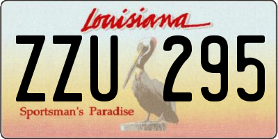 LA license plate ZZU295