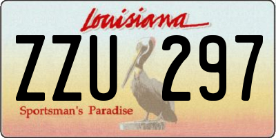 LA license plate ZZU297