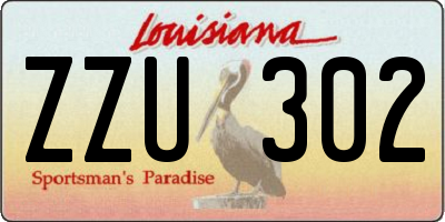 LA license plate ZZU302