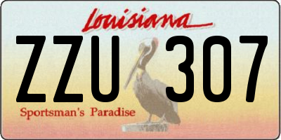 LA license plate ZZU307