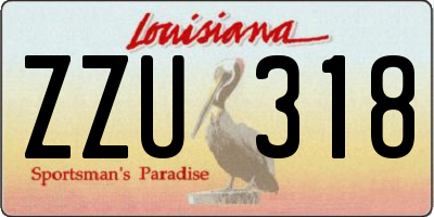 LA license plate ZZU318