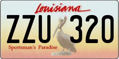 LA license plate ZZU320