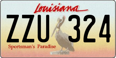 LA license plate ZZU324