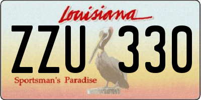 LA license plate ZZU330