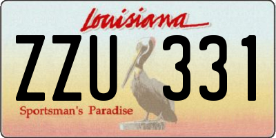 LA license plate ZZU331