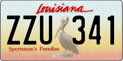 LA license plate ZZU341