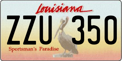 LA license plate ZZU350