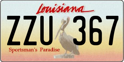 LA license plate ZZU367