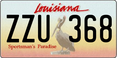 LA license plate ZZU368