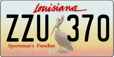 LA license plate ZZU370