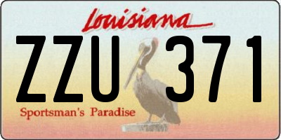 LA license plate ZZU371