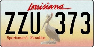 LA license plate ZZU373