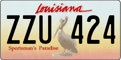 LA license plate ZZU424