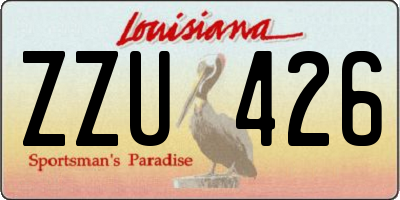 LA license plate ZZU426