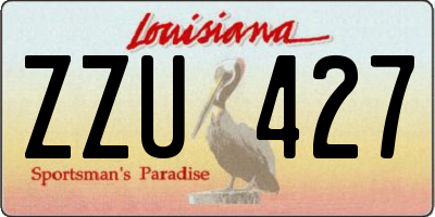 LA license plate ZZU427