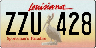 LA license plate ZZU428