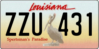 LA license plate ZZU431