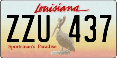 LA license plate ZZU437