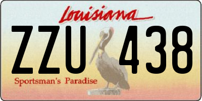 LA license plate ZZU438