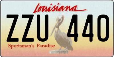 LA license plate ZZU440