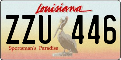 LA license plate ZZU446