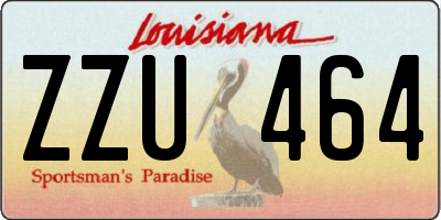 LA license plate ZZU464