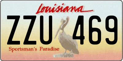 LA license plate ZZU469