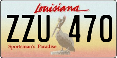 LA license plate ZZU470