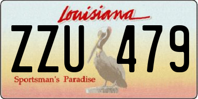 LA license plate ZZU479