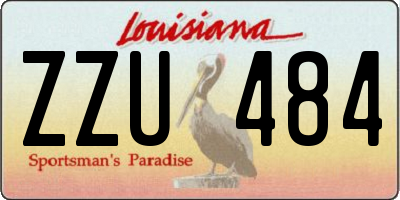 LA license plate ZZU484